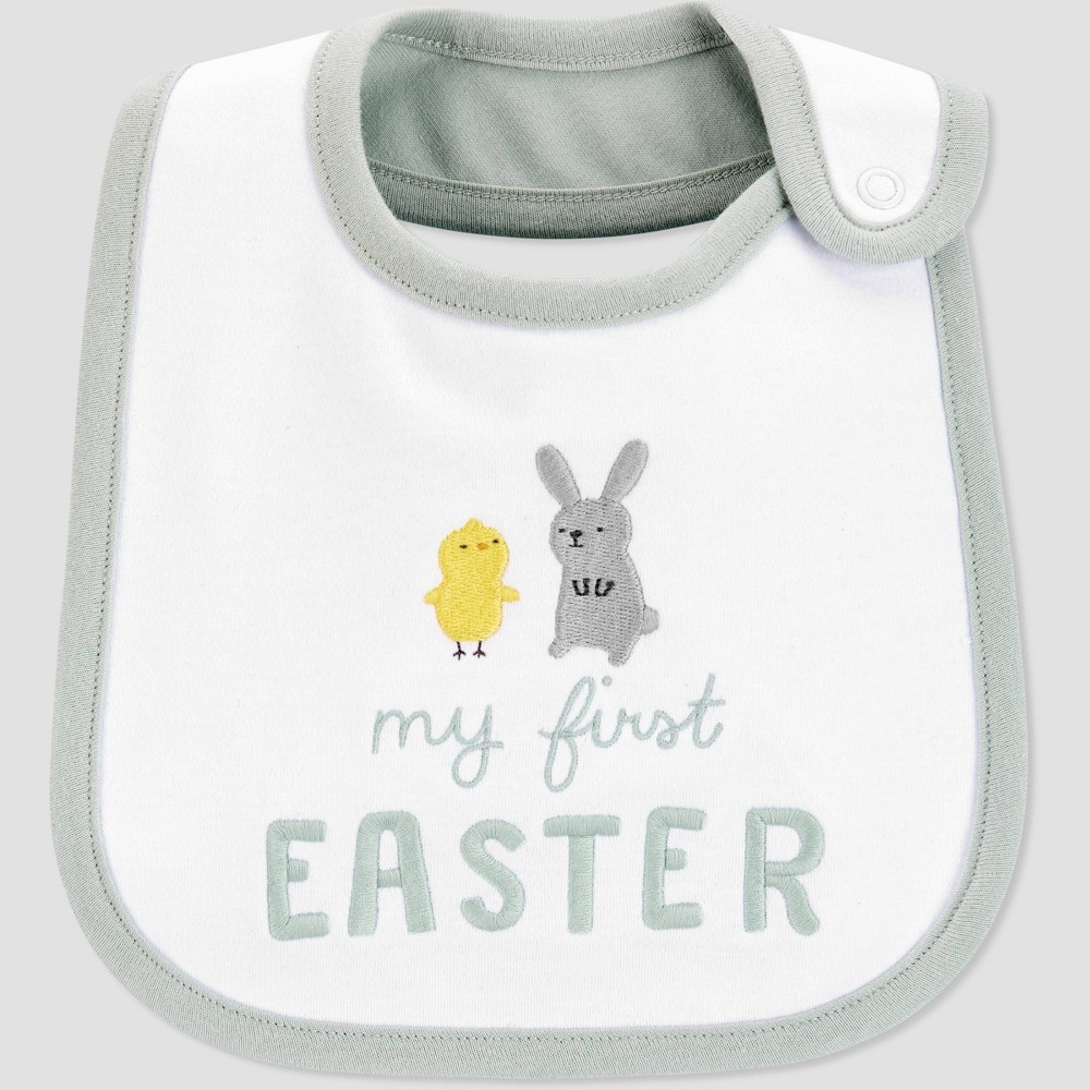 Baby 'My First Easter' Bib - Just One You made by carter's White