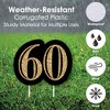 Big Dot of Happiness Adult 60th Birthday - Gold - Yard Sign and Outdoor Lawn Decorations - Happy Birthday Party Yard Signs - Set of 8 - 3 of 4