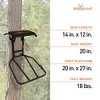 Big Game Treestands Captain Hang-On Lightweight Steel Treestand, Flip-Back 14" x 12" Flex-Tek Seat, 300 lbs Weight Rating, Foot Platform - 3 of 4