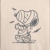 Women's - Peanuts - Snoopy Mummy And Bats Lightweight French Terry Wide Neck Long Sleeve Shirt - 2 of 4