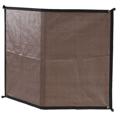 Advantek Pet 23348 8 Foot Outdoor Dog Gazebo Reversible Wall Sun Shade Tarp Cover, Brown/White