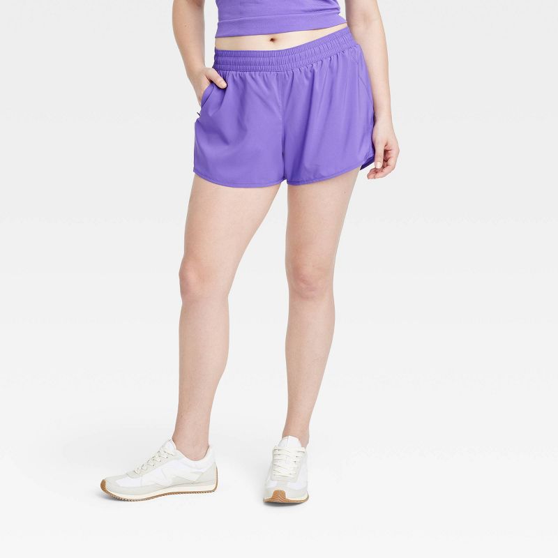 Women's Woven Mid-Rise Run Shorts 3" - All In Motion™, 3 of 8