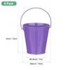 Unique Bargains Garden Galvanized Versatile Durable Bucket with Handle 6 Pcs - 3 of 4