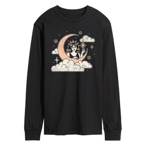 Men's - Instant Message - Celestial Moon Woman Long Sleeve Graphic T-Shirt - 1 of 4