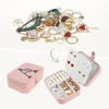 Unique Bargains Letter Travel Women Girls Birthday Gifts Portable PU Leather Jewelry Storage Display Holder - 2 of 4