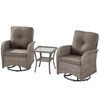 Gymojoy Outdoor Patio Wicker Swivel Chair Glider Chair Table with Removable Cushions - 3 of 4