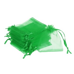 Unique Bargains Drawstring Mini Gift Candy Christmas Party Wedding Organza Bags 50 Pcs - 1 of 4