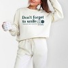 Simply Sage Market S.W.Smiley Don't Forget To Smile Lightweight Garment Dyed Sweatshirt - S - Ivory - 2 of 4
