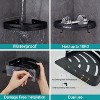 Attop Adhesive Corner Shelf Bathroom Shower Rack Storage Rack for Kitchen Bathroom No Drilling Required 2 Tier Bathroom Corner Rack Shower Rack - 3 of 4
