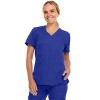MediChic Women's Ruth 3-Pocket Multi Stitch V-Neck Scrub Top - 2 of 4