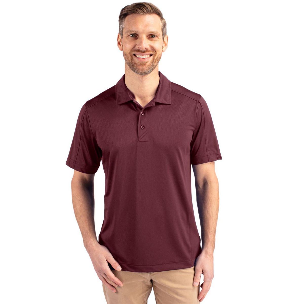 Cutter & Buck Prospect Textured Stretch Mens Short Sleeve Polo Shirt - thumbnail 5