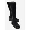 Carm - Black Nubuck Platform Mid Calf Boot (Women) black nubuck 5.5 Forever & Always Shoes US - 2 of 4