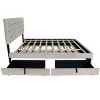 Kumasinova Queen Bed Frame with Storage Drawers,Bed Frame Queen Size with Trundle,Upholstered Platform Bed Frame Queen Size with Velvet Headboard - 4 of 4