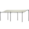 Resenkos Outdoor Garden Gazebo, Sunshade Gazebo Canopy,10' x 20' Wall-Mounted Outdoor Pergola Canopy with Drainage Holes, Cream White - 3 of 4
