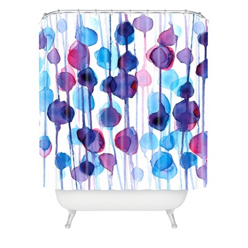 Karen Abstract Shower Curtain Purple, Blue Abstract Shower Curtain