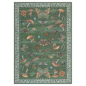 Washable Modern Printed Rug Non Slip Low Pile Rug Soft Contemporary Throw Floor Cover Foldable Indoor Carpet for Living Room Bedroom Playroom Nursery - 1 of 4