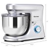 Costway Tilt-Head Stand Mixer 7.5 Quart 6 Speed 660W w/Dough Hook, Whisk & Beater Silver - 3 of 4