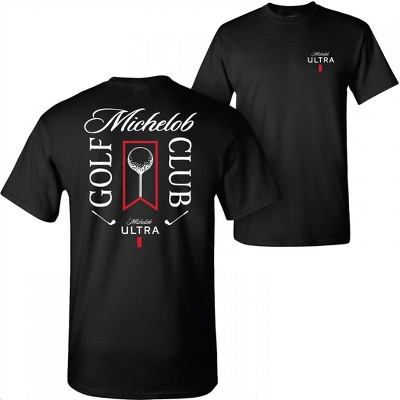 Mens Michelob Ultra Golf Club Black Colorway Front/Back Print T-Shirt