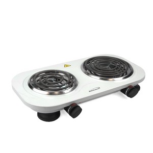Brentwood Electric 1500W Double Burner - White - 1 of 4