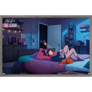 Trends International Lofi Girl - 4 A.M. Framed Wall Poster Prints - 1 of 4