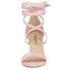 Allegra K Women's Back to College Open Toe Lace Up Chunky High Heels Strappy Sandals - 2 of 4