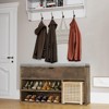 Shoe Storage Bench, Rack with Comfortable Thickened Cushion, Ample Storage Space with Lift-Up Storage Box and 2 Tiers Shoe Rack - 4 of 4