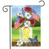 Support Our Troops Mason Jar Garden Flag Floral 18" x 12.5" Briarwood Lane - 2 of 4
