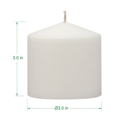 Palm Essence White Paraffin Wax 6-Pack Pillar Candles
