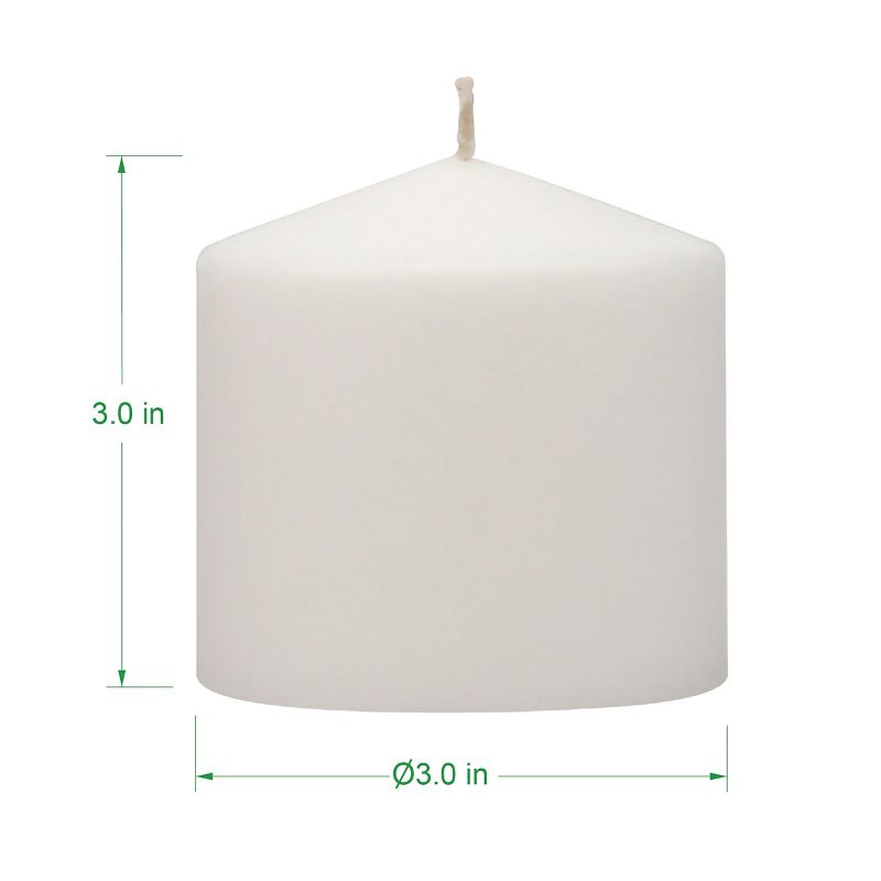 6pk Pillar Candles White - Stonebriar Collection, 6 of 7