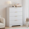 Fluted 5 Drawer Dresser for Bedroom, 47" Tall Modern Chest of Drawers with Gold Metal Handles, Wood Bedroom Dresser for Closet, Living Room, Hallway - 2 of 4