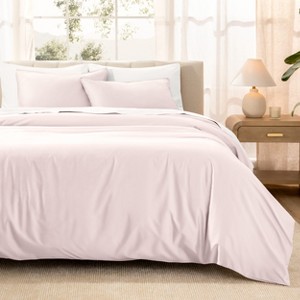 400 Thread Count Organic Cotton Sateen Duvet Cover and Sham Set by Bare Home - 1 of 4