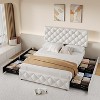 Bed Frame  and Headboard, Linen Upholstered Platform Bed Frame with Wooden Slats Support, Button Tufted Design - 4 of 4