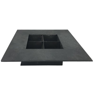 Black Zinc 4-Pocket Galvanized Steel Living Wall Planter