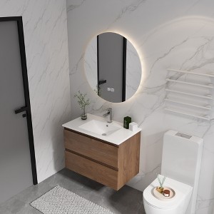 ChicFurnit Bathroom Vanities Modern Vanity with Sleek Design and Ample Storage for Bathroom Spaces, Brown,30”*18.3”*20.5" - 1 of 3
