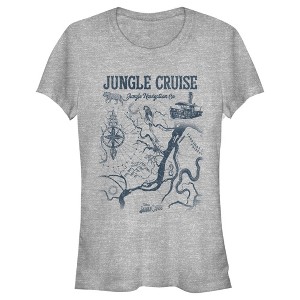 Juniors Womens Jungle Cruise Map of the Jungle T-Shirt - 1 of 4