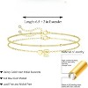 Dainty Initial Heart Gold Bracelets for Women Trendy, 14K Real Gold Letter Charm Bracelet Jewelry - 3 of 4