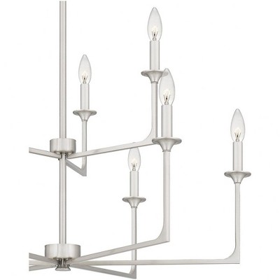 Prescott Brushed Nickel 9-Light Chandelier with Candle Sleeves