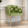 Elegant Velvet Arm Chair with Gold Legs, Modern Accent Chair with Full Back Support for Living Room, Office, Bedroom -Christopher Knight Home - 2 of 4