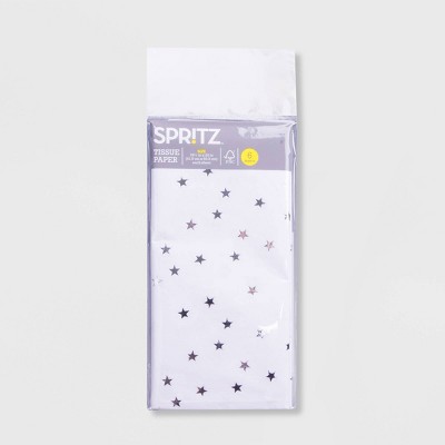 20ct Gray/off White Pearlized Banded Tissue - Spritz™ : Target