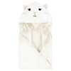 Hudson Baby Infant Girl Cotton Animal Face Hooded Towel, Pink Bow Kitty, One Size - 3 of 4