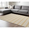 HomeRoots 8' X 11' Yellow and Ivory Striped Hand Woven Area Rug - 2 of 3