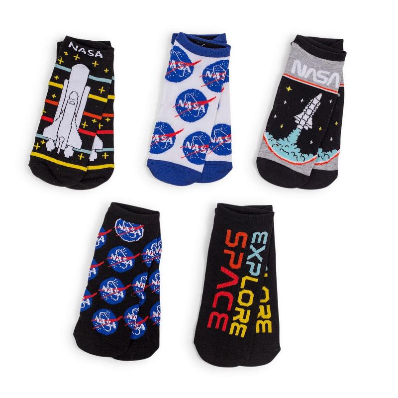 Hypnotic Socks NASA Novelty Low-Cut Unisex Ankle Socks | 5 Pairs, 2 of 8