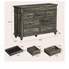 Farmhouse 9-Drawer Dresser, 47" Rustic Wood Chest with Vintage Metal Handles, Storage for Bedroom, Living Room, Entrance - 3 of 4