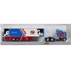 1980 Kenworth K-100 COE Aerodyne Transporter Blue and Red "STP Racing Team" 1/87 (HO) Scale Model Car by Brekina - 3 of 3