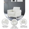 Lincoln Leather Accent Chair with Chrome Steel Frame - 3 of 4
