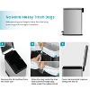 Home Zone Living 3 Gallon Slim Stainless Steel Trash Can with Soft Close Lid and Removable Liner, Silver - 4 of 4
