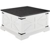 NicBex Side Table Farmhouse Wooden Nightstand with Barn Door and Adjustable Storage Shelf for Living Room, Bedroom - 4 of 4