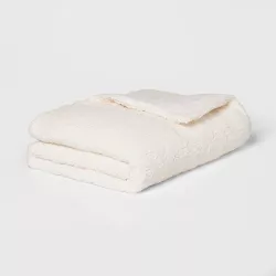 50"x70" 12lbs Sherpa Weighted Blanket with Removable Cover Ivory - Room Essentials™
