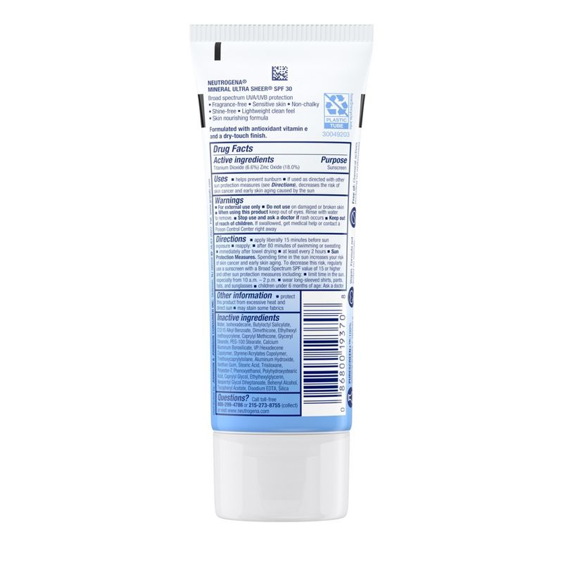 Neutrogena Mineral Ultra Sheer Sunscreen - SPF 30 - 3oz, 6 of 10