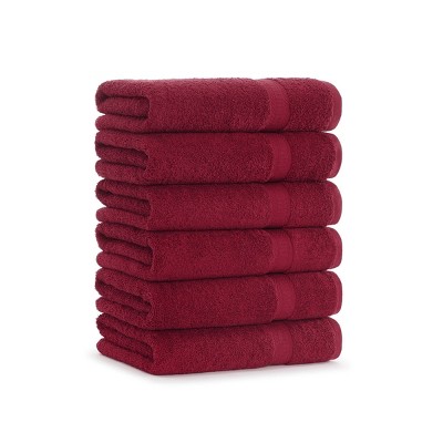 Arkwright True Color Bath Towels - (Pack of 6) Lightweight Absorbent Bathroom Towel, Quick Dry Linen, 25 x 52 in